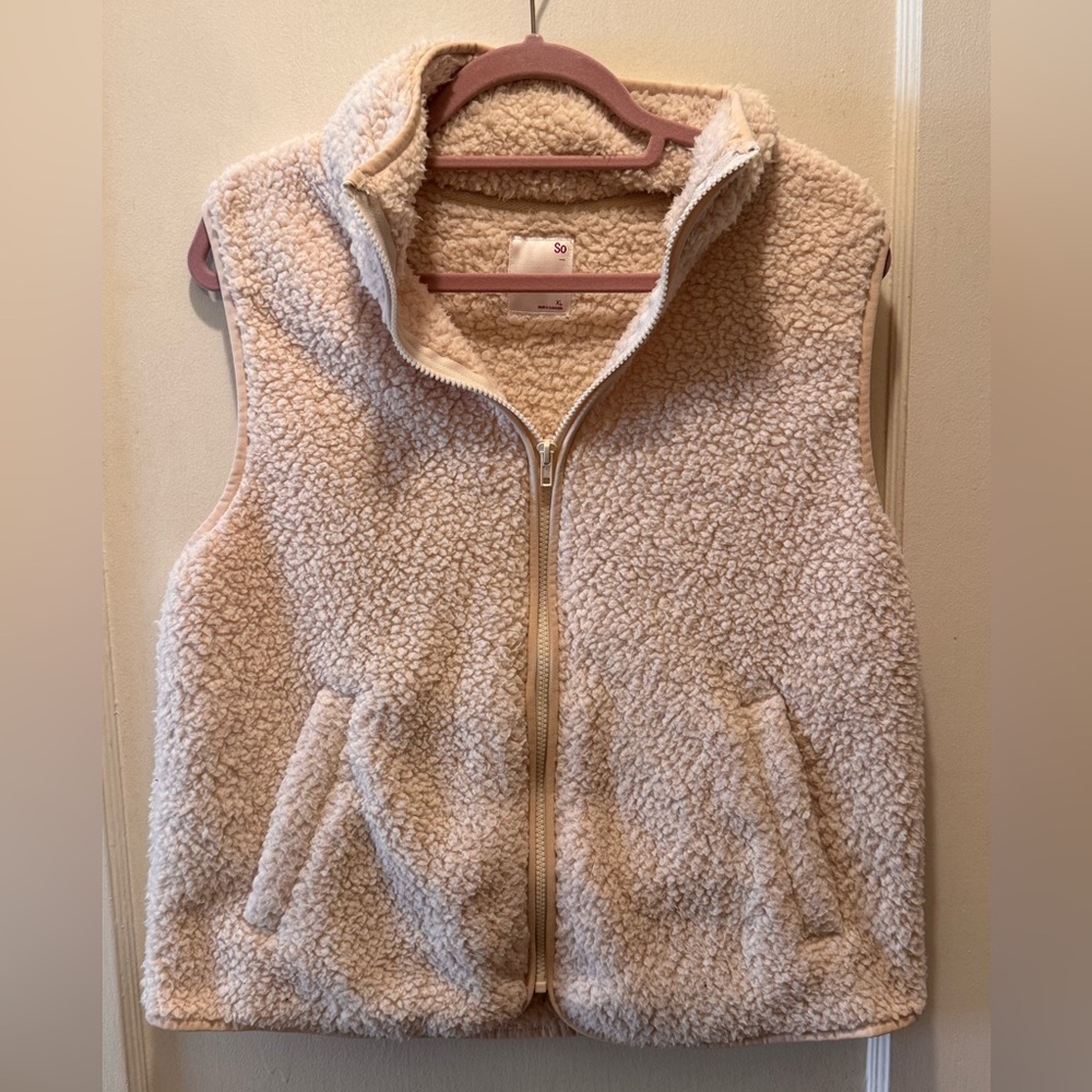 SO Sherpa Vest Cream XL